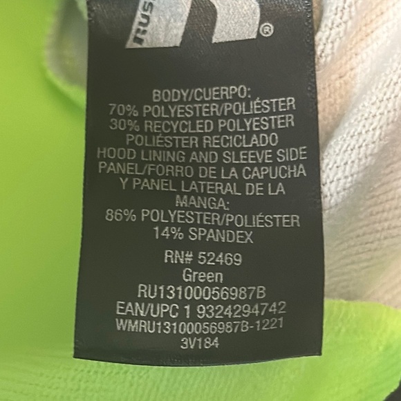 Russell Athletic Green and Gray Hoodie Cozy and Versatile - Picture 5 of 9